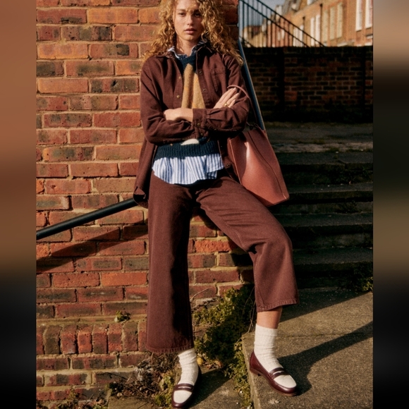 Sezane Max Brown Button Down Shirt - Picture 3 of 4